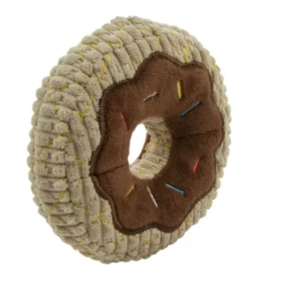TrustyPup Donut Squeaky Plush Chew Guard Dog Toy, Small - Picture 1 of 2